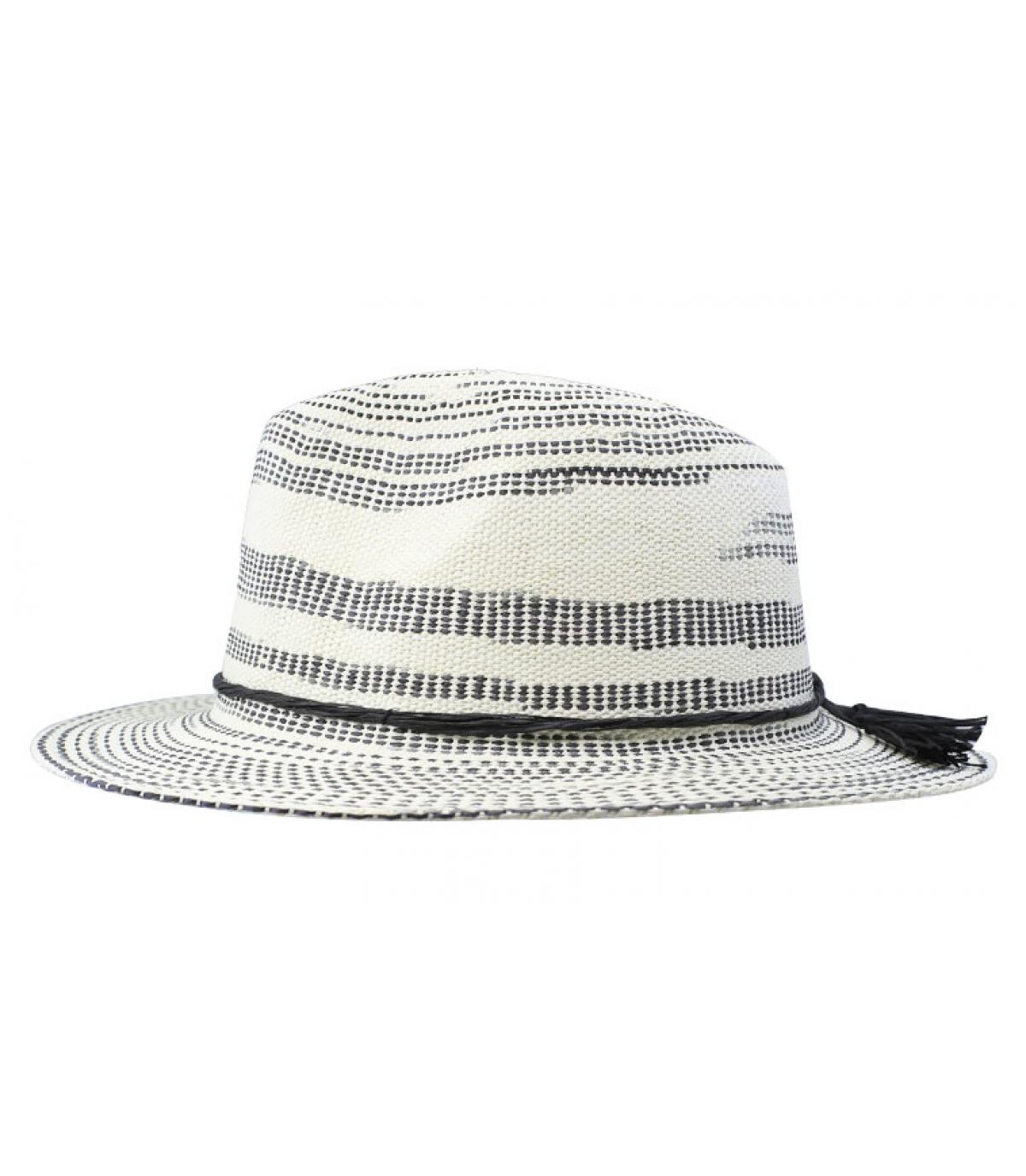 Fedora Irregular Stripe optic black ivory Seeberger Fedora Irregular Stripe optic black ivory Seeberger